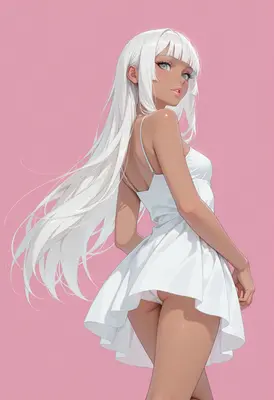 Ethereal Beauty in White Dress