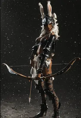 Dark Knight Bunny Archer in Snow