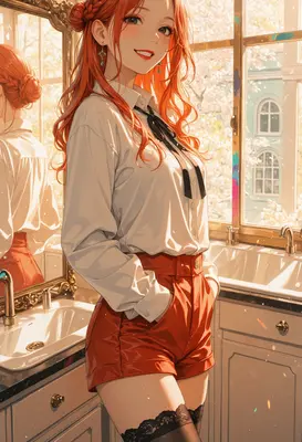 Radiant Ginger Girl in Morning Light