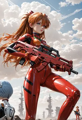 Asuka Langley Ready for Battle