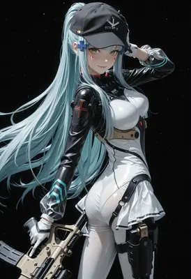 Tactical Operative with Long Blue Hair