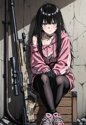 Tired Sniper Resting in the Shadows