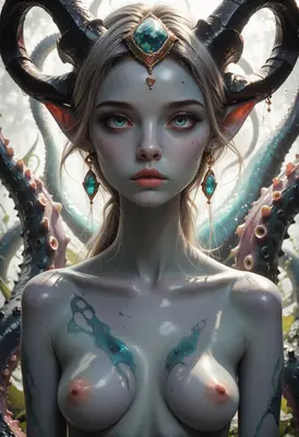 Ethereal Demon Queen with Tentacles