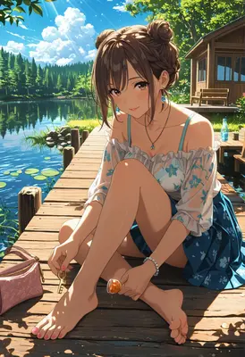 Summer Afternoon by the Quiet Lake