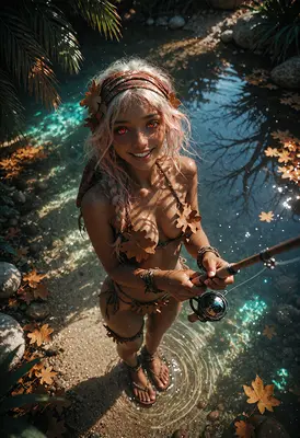 Autumn Nymph Fishing in the Stream