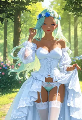 Enchanted Forest Maiden in White Lace