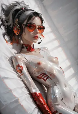 Cybernetic Pilot in Translucent Suit