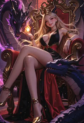 Dragon Queen on Her Golden Throne