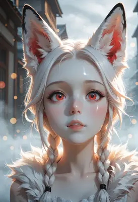 Ethereal Kitsune Spirit Portrait