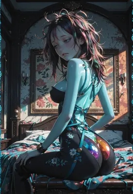 Melancholic Beauty in Reflective Latex