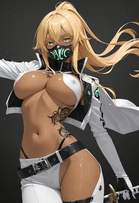 Cybernetic Warrior with Golden Hair