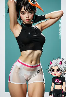 Athletic Style with Chibi Companion