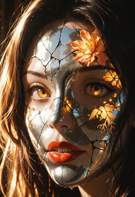 Reflections of a Shattered Floral Soul