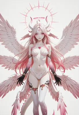 Ethereal Pink Winged Succubus Goddess