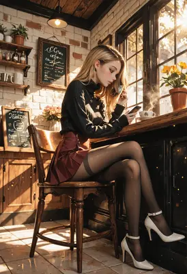 Quiet Afternoon in a Cozy Cafe