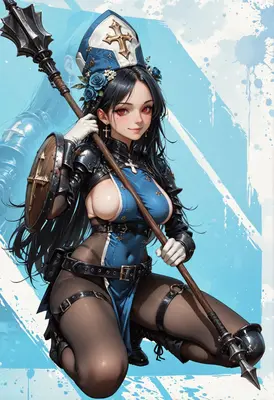 Battle Priestess with Morning Star