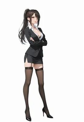 Confident Businesswoman in Sharp Suit