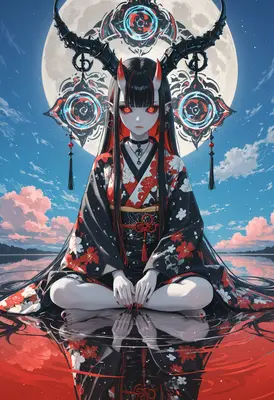 Oni Maiden Under the Moon