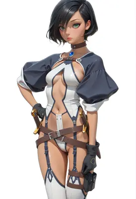 Sleek Short Haired Fantasy Warrior