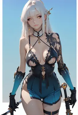 Silver Haired Warrior in Tactical Gear