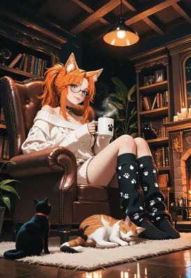 Cozy Evening with a Fox Girl