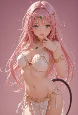 Enchanting Pink Haired Demon Princess