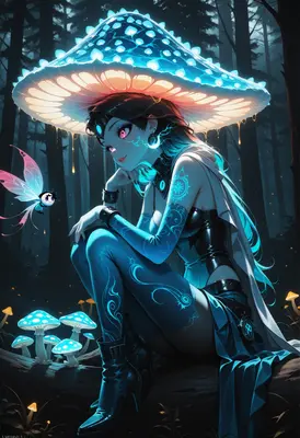 Mystical Guardian of the Glowing Forest