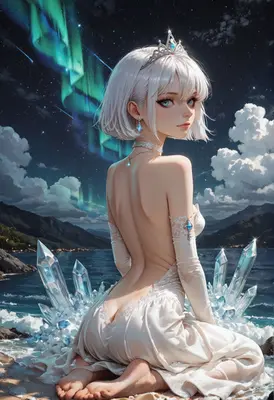 Crystal Princess Under Northern Lights