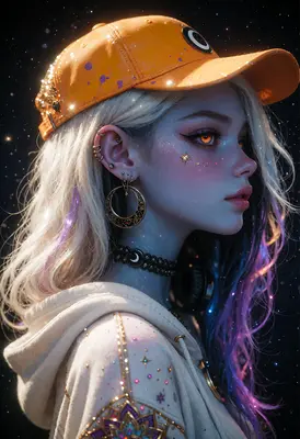 Celestial Aura Streetwear Girl