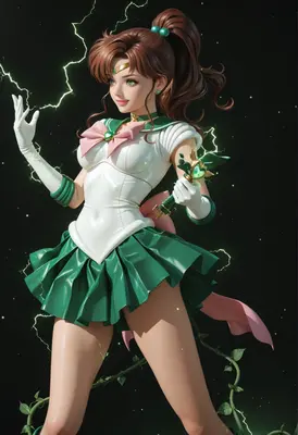 Sailor Jupiter Summoning Electrical Storm