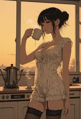 Morning Coffee in Golden Light