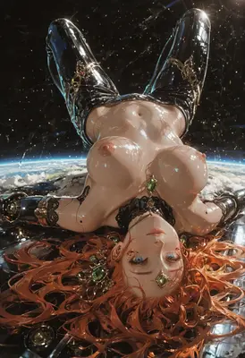 Celestial Automaton Floating Above Earth