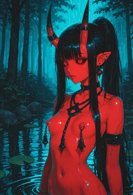 Red Demon in the Rain