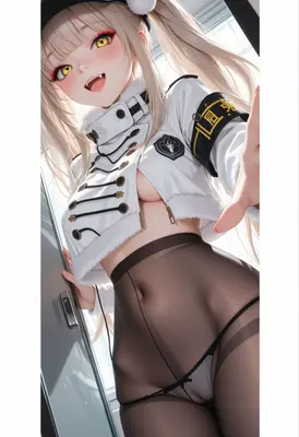 Playful Schoolgirl Reaching Out