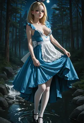 Alice in the Enchanted Moonlight Forest