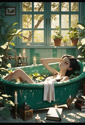 Serene Botanical Bath Sanctuary