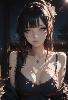 Starlit Night Portrait of a Beauty