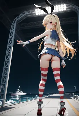 Moonlit Sailor Bunny at the Pier