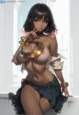 Ethereal Beauty with Golden Accents