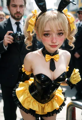 Crying Bunny Girl in Public Spotlight