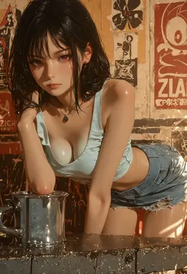 Wet Summer Vibe Urban Portrait