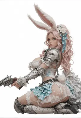Armored Bunny Warrior with Revolver