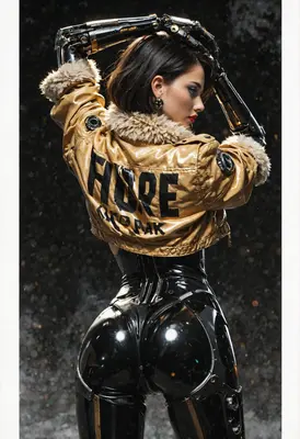 Cybernetic Femme Fatale in Latex