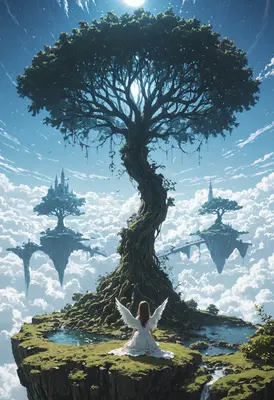 Angel Beneath The Eternal World Tree