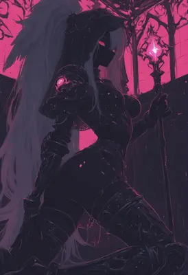 Shadow Knight with Glowing Scepter