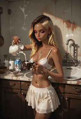 Messy Morning Milk Preparation