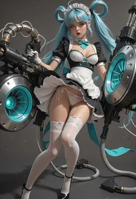Armed Maid with Dual Energy Cannons