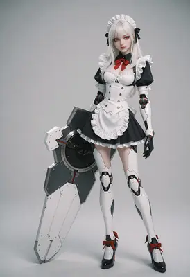 Cyborg Maid with Heavy Shield