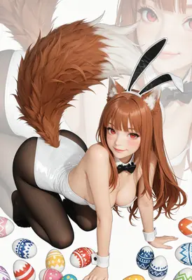 Cute Fox Girl Easter Bunny Cosplay