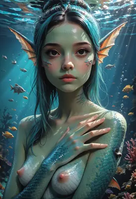 Ethereal Siren in the Deep Ocean
